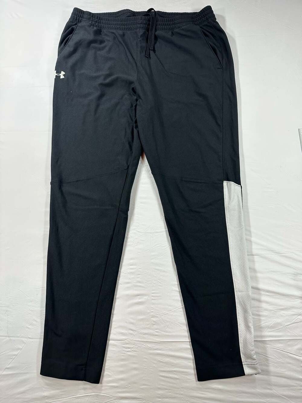 Under Armour Training Pants Mens XXL Black Twister Tapered Ankle Zip 1347294